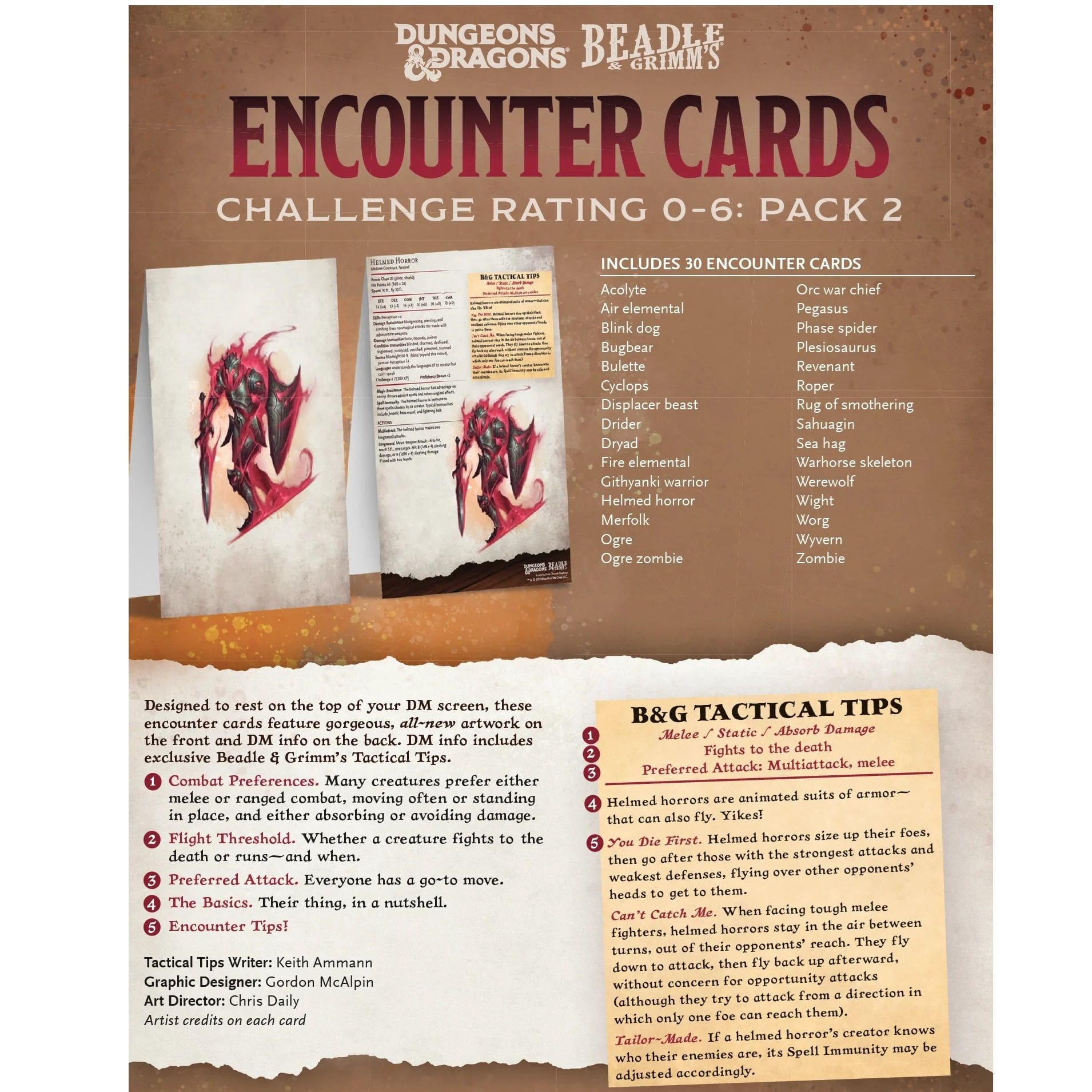 Beadle & Grimms Encounter Cards - Challenge Rating 0-6: Pack 2 - Image 4